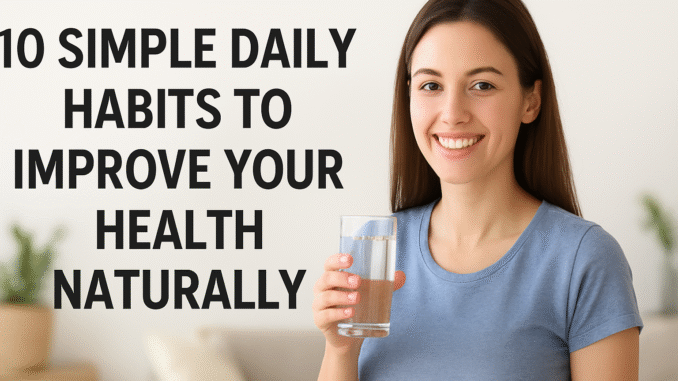 10 Simple Daily Habits to Improve Your Health Naturally